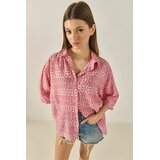 Bianco Lucci Ženska košulja 6652 60283258, 3/4 rukavi, Oversize, Roze Cene