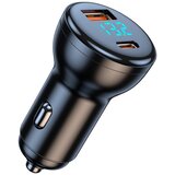 INF Avtopolnilec z dvojno USB, PD25W in QC3.0 18W, Type-C 25W, LED voltmeter, (5000505602) Cene