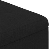  Otoman za pohranu s jastukom Crna 80 x 80 x 45 cm tkanina | shoptok.hr