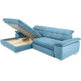 CARRYHOME KOTNA SEDEŽNA GARNITURA, mikrovlakna pastelno modra | Shoptok.si