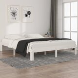  Okvir za krevet od masivne borovine bijeli 160 x 200 cm | shoptok.hr