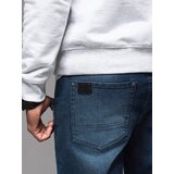 Ombre Men's denim jogger pants with rips and zippers - dark blue | Eponuda.ba