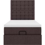 vidaXL Otomanski posteljni okvir z vzmetnico rjav 80x200 cm blago, (21608237) | Shoptok.si