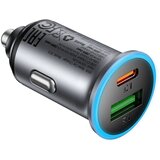 Acefast Auto punjač 65W 3.25A 1 X USB-A - 1 x USB-C sivi | shoptok.hr