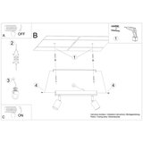  Stropna svetilka VERDO 2 črna, (21347565) | Shoptok.si