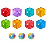 Magnetic Construction Blocks Cubes Ball Track Colorful 33 pcs. | shoptok.hr