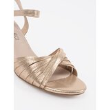 GOODIN Golden elegant sandals on a low heel | Shoptok.si