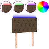 Maison Chic led posteljno vzglavje - vzglavna omarica - nočna omarica temno rjavo 80x7x78/88 cm blago, (21709539) | Shoptok.si