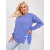 Fashion Hunters Solid color purple blouse in a larger size | shoptok.hr