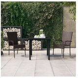  3-dijelni vrtni blagovaonski set smeđe-crni | shoptok.hr
