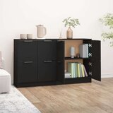  Komode 2 kom crne 60 x 30 x 70 cm od konstruiranog drva | shoptok.hr