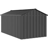vidaXL Kućica za pse s krovom 114x202x101 cm pocinčani čelik | shoptok.hr