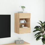  Zidni TV ormarić s LED svjetlima boja hrasta 40x30x60,5 cm | shoptok.hr