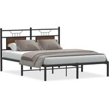 Posteljni okvir brez vzmetnice rjavi hrast 150x200 cm inž. les, (21829211) | Shoptok.si