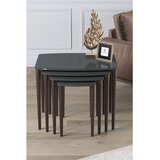 Hanah home set od 4 umetnutih stočića Telwe, antracit / orah | Eponuda.com