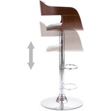  Barski stolček vezan les in sivo blago, (20817364) | Shoptok.si