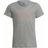 Adidas LIN T Majica za djevojčice, siva, veličina