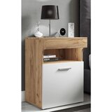 MID.YOU nočna Omarica Slepal M, Barva Hrasta, Bela | Shoptok.si