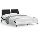 vidaXL Okvir kreveta LED bijelo-crni 140 x 190 cm od umjetne kože | shoptok.hr