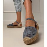 D/CEO Blue perforated espadrille sandals Santos | shoptok.hr