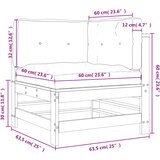  Kutna sofa od masivne borovine s jastucima bijela | shoptok.hr