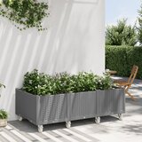 vidaXL cvetlično korito s kolesi svetlo sivo 150x80x54 cm pp Cene