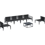 vidaXL Vrtna sedežna garnitura 7 pcs antracit siva Jeklo | Shoptok.si