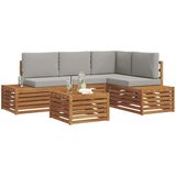  Set vanjskih sofa Prirodna i svijetlo siva 59 x 59 x 37 cm | Eponuda.com
