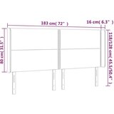  Uzglavlje krem 183 x 16 x 118/128 cm od tkanine | shoptok.hr