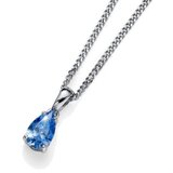Oliver Weber pear 925ag blue srebrni ženski lančić sa plavim swarovski kristalnim priveskom ( 61148.blu ) | ePonuda.com