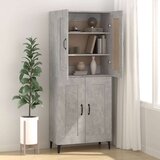  Komoda betonsko siva 69,5x34x90 cm konstruiran les, (20654727) | Shoptok.si