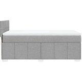 Okvir kreveta s oprugama i madrac svjetlosivi 90x200cm tkanina | shoptok.hr