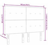  Uzglavlje Svijetlo siva 180 cm Baršun | shoptok.hr
