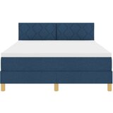 vidaXL Postelja s škatlasto vzmetnico Modra 140x200 cm Tkanina, (22082965) | Shoptok.si