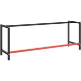  Okvir za radni stol mat crni i mat crveni 220x57x79 cm metalni | shoptok.hr