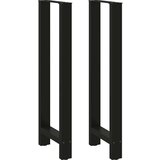 vidaXL Noge kavne mizice črna 2 kosa 50x(110-111) cm jeklo Cene