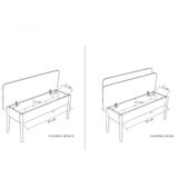 Woody Fashion vina bench walnut, stone walnutstone bench | ePonuda.com