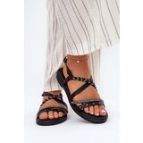 VINCEZA Flat Sandals With Decorative Straps | shoptok.hr