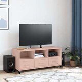 vidaXL TV ormarić ružičasti 100,5 x 39 x 43,5 cm hladno valjani čelik | shoptok.hr