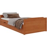 Furnova Posteljni okvir s predali medeno rjava borovina 90x200 cm, (21934254) | Shoptok.si
