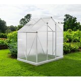 WESTMANN aluminijski staklenik Flora 64 | srebrni | 132x190x201 cm | shoptok.hr