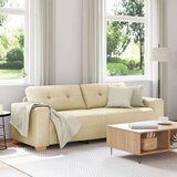 vidaXL Kauč Krem Poliester Srednje Uklonjive navlake | shoptok.hr