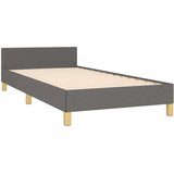 vidaXL Posteljni okvir z vzglavjem temno siv 90x190 cm blago | Shoptok.si