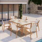 Modern Living Vrtna Garnitura Kristina, Bela, Barva Oreha, 7-Delno | Shoptok.si