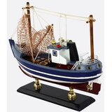  Kolekcionarski model broda, drveni jarboli, plavi | shoptok.hr