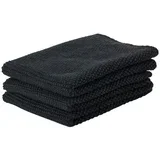set s 3 crne pamučne kuhinjske krpe Prado, 27 x 27 cm