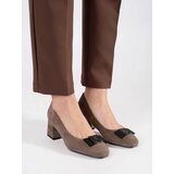 Shelvt Beige pumps with a bow | Shoptok.si