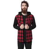 Urban Classics Hooded Checked Flanell Sweat Sleeve Shir blk/red/bl cene