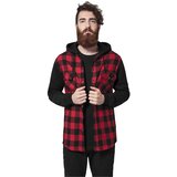 Urban Classics Hooded Checked Flanell Sweat Sleeve Shir blk/red/bl | shoptok.hr