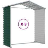  Vrtno spremište zeleno 191 x 725 x 198 cm od pocinčanog čelika | shoptok.hr